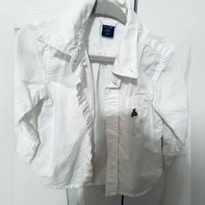 12-18 Months Baby Boy White Collared Shirt